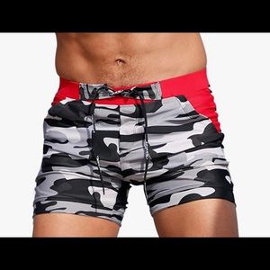 New TADDLEE Men’s Camo Swim Board Shorts With Pockets Size M